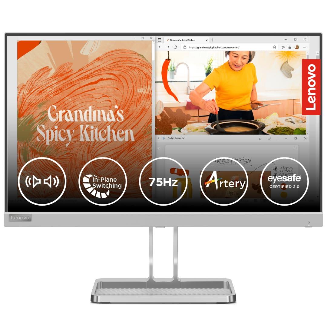 Lenovo L22i-40 21.5" LED IPS FHD 75Hz Monitor, Built-in 2×3 W Speakers