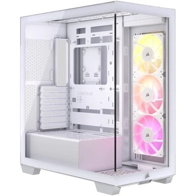 CORSAIR 3500X ARGB Mid-Tower ATX PC Case, White, CC-9011279-WW - Glass Panel